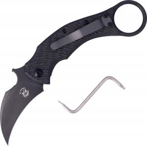 Fox Nóż składany FOX Karambit Black Bird by Bastinelli Carbon Fiber / Gray Titanium, PVD Elmax (FX-591 TiCB) 2