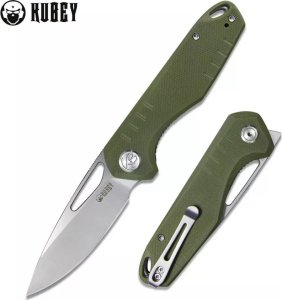 Kubey Knife Nóż składany Kubey Doris Green G10, Satin Finish D2 (KU324D) 1