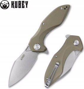 Kubey Knife Nóż składany Kubey Noble Tan G10, Bead Blasted D2 (KU236C) 1