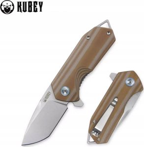 Kubey Knife Nóż składany Kubey Campe Striped Beige G10, Sandblast D2 (KU203F) 1