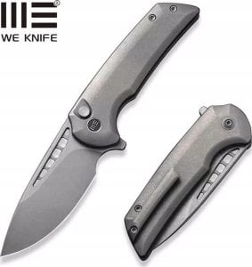 WE Knife Nóż składany WE Knife Mini Malice Gray Titanium, Gray Stonewash CPM 20CV by Ferrum Forge (WE054BL-2) 1