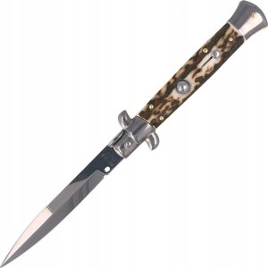 Frank Beltrame Nóż sprężynowy Frank Beltrame Stiletto Bayonet Ram Horn 23cm (FB 23/10B) 1