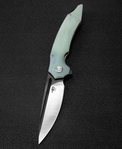 Bestech Knives Nóż składany Bestech Ornetta Jade G10, Black/Satin D2 by Kombou (BG50D) 1