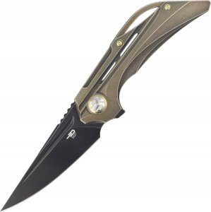 Bestech Knives Nóż składany Bestech Vigil Bronze Titanium, Black Stonewashed M390 by Kombou (BT2201D) 1