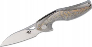 Bestech Knives Nóż składany Bestech The Reticulan Grey/Colorful Titanium, Stonewashed/Satin CPM S35VN by Elijah Isham (BT1810E) 1