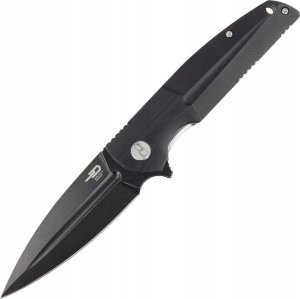 Bestech Knives Nóż składany Bestech Fin Black G10, Black Stonewashed 14C28N (BG34A-3) 1