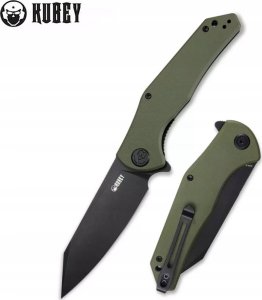 Kubey Knife Nóż składany Kubey Flash Green G10, Blackwashed AUS-10 (KU158F) 1