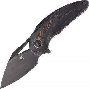 Bestech Knives Nóż składany Bestech Nuke Black Titanium/Black Orange G10, Black Stonewashed M390 by Kombou (BT2107E) 1