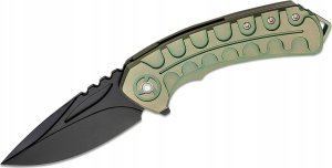 Bestech Knives Nóż składany Bestech Buwaya Retro Green Titanium, Black Stonewashed M390 by Kombou (BT2203D) 1