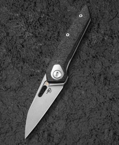 Bestech Knives Nóż Bestech VK-VOID White Bead Blast Stonewashed Titanium / Carbon Fiber, Stonewashed Elmax by VULPEX KNIVES (BT2305B) 1