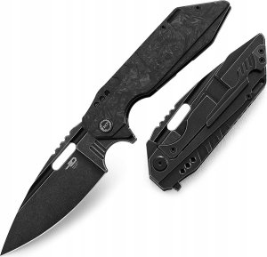 Bestech Knives Nóż składany Bestech Shodan Black Titanium / Carbon Fiber, Black Stonewashed CPM S35VN by Todd Knife and Tool (BT1910D) 1