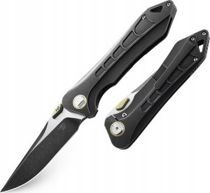 Bestech Knives Nóż składany Bestech Supersonic Black Titanium, Black Stonewashed / Satin CPM S35VN (BT1908A) 1