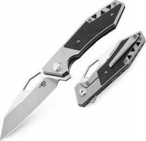 Bestech Knives Nóż Bestech Fractal Grey Titanium / Carbon Fiber, Stonewashed / Satin CPM S35VN (BT1907A) 1