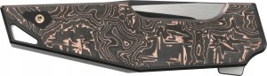 WE Knife Nóż składany WE Knife OAO Black Titanium/Copper Foil Carbon Fiber, Black Stonewashed/Satin CPM 20CV by Tashi Bharucha (WE23001-2 8
