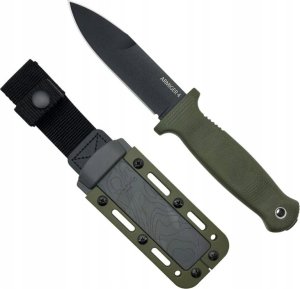 DEMKO Nóż Demko Armiger 4 Spear Point OD Green Thermal Plastic Rubber, Black Powder Coated 80CrV2 by Andrew Demko (ARM4-80CrV2-OD-SPR) 1