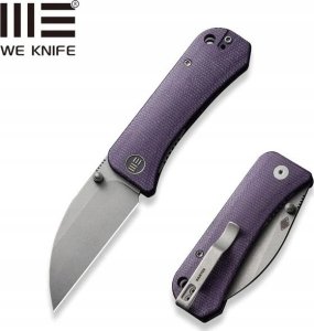 WE Knife Nóż składany WE Knife Banter Wharncliffe Purple Canvas Micarta, Gray Stonewashed CPM S35VN by Ben Petersen (WE19068J-2) 1