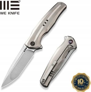 WE Knife Nóż składany WeKnife 601X LE No 118/150 Polished Gray Titanium, Hand Polished Satin CPM 20CV (WE01J-4) 1