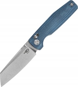 Bestech Knives Nóż składany Bestech Slasher Blue Micarta, Stonewashed D2 (BG56C-1) 1