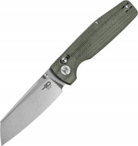 Bestech Knives Nóż składany Bestech Slasher Green Micarta, Stonewashed D2 (BG56B-1) 1