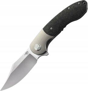 Bestech Knives Nóż składany Bestech Bowietie Grey Titanium/Carbon Fiber, Stonewashed/Satin M390 (BT1906A) 1