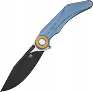 Bestech Knives Nóż składany Bestech Seraph Blue Titanium, Black Stonewashed/Satin M390 by Kombou (BT2403D) 1