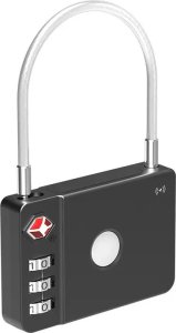 MiLi kłódka TSA czarna z lokalizatorem MiLock 3