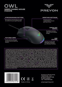 Mysz PREYON Owl Wired  (POW27B) 8