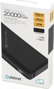 Powerbank Platinet PLATINET POWER BANK 20 000 MAH PD65W QUICK CHARGE BLACK [45871] 2