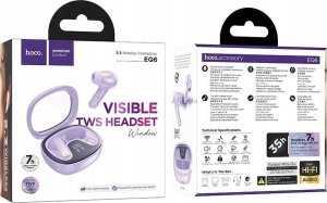 Słuchawki Hoco HOCO słuchawki bezprzewodowe bluetooth TWS EQ6 fioletowe 4