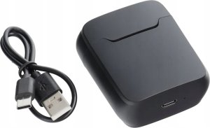 Mikrofon OEM Mikrofon krawatowy bezprzewodowy Lightning z etui ładującym S11 czarny 12