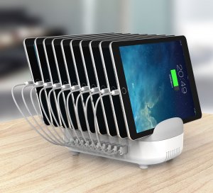 Ładowarka Compulocks c10 Ports USB Charging Dock Station With UK Plug - Ladestation - 120 Watt - 2.4 A - 10 Ausgabeanschlussstellen (USB) - Grossbritannien 7