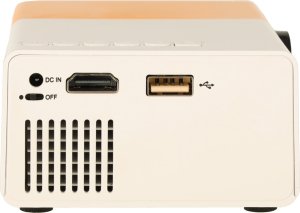 Projektor Mini projektor rzutnik przenośny LED TFT LCD 1920x1080 24-60" USB HDMI 12V biało-pomarańczowy 2