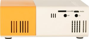 Projektor Mini projektor rzutnik przenośny LED TFT LCD 1920x1080 24-60" USB HDMI 12V biało-pomarańczowy 3