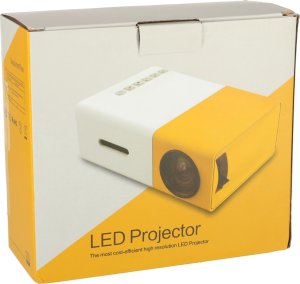 Projektor Mini projektor rzutnik przenośny LED TFT LCD 1920x1080 24-60" USB HDMI 12V biało-pomarańczowy 8