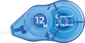 VERGIONIC KOREKTOR W TAŚMIE TAŚMOWY TAŚMA MYSZKA SZKOLNY AUTOMATYCZNY BIAŁY 5mm x 12m 4