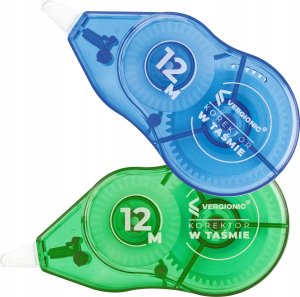 VERGIONIC KOREKTOR W TAŚMIE TAŚMOWY TAŚMA MYSZKA SZKOLNY AUTOMATYCZNY BIAŁY 5mm x 12m 7