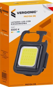Latarka VERGIONIC MOCNA MINI LATARKA LED KIESZONKOWA BRELOK MAGNES OTWIERACZ UCHWYT NÓŻKA 5