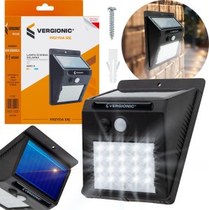 VERGIONIC LAMPA ŚCIENNA SOLARNA LED Z CZUJNIKAMI RUCHU BIAŁY NA ŚCIANE VERGIONIC 2