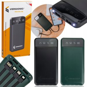 Powerbank VERGIONIC Powerbank 10000 mAh POWER BANK z latarką lightning, microUSB, USB-C, USB BL 1