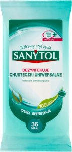 SANYTOL Chusteczki uniwersalne SANYTOL Eukaliptus czyszczą i dezynfekują 36 szt 1