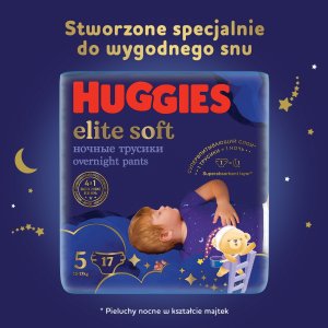 Huggies Pieluchomajtki na noc Elite Soft Night Pants rozmiar 5 (12-17kg) 17 szt 3