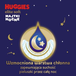 Huggies Pieluchomajtki na noc Elite Soft Night Pants rozmiar 3 (6-11kg) 23 szt 6