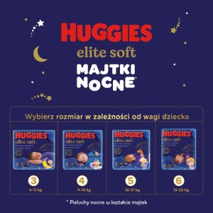 Huggies Pieluchomajtki Elite Soft Night Pants na noc rozmiar 6 (15-25kg) 16 szt 11
