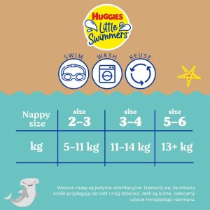 Huggies Pielucha do pływania wielorazowa HUGGIES Swim Nappy rozmiar 2-3 (5-11 kg) 1 szt 7