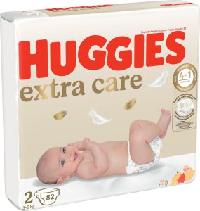 Huggies Pieluszki HUGGIES Extra Care rozmiar 2 (3-6kg) 82 szt 2