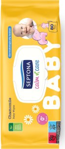 SEPTONA Chusteczki nawilżane Dziecięcy dla dzieci i niemowląt z rumiankiem 80szt 3