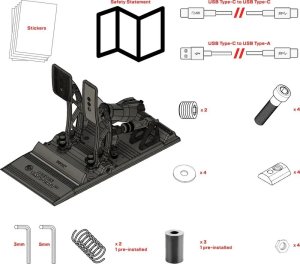Asetek Asetek SimSports Forte Sim Racing Gas- und Bremspedal 13