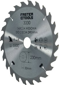 Faster Tools FASTER TOOLS Tarcza widiowa do cięcia drewna 200 x 30 24 1,9 1,4 one size 3