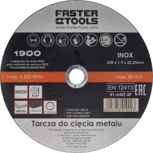 Faster Tools FASTER TOOLS Tarcza do cięcia metalu INOX 125 x 1,0 one size 1