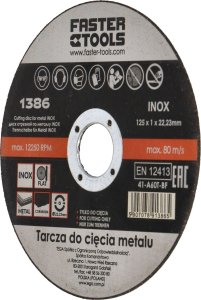 Faster Tools FASTER TOOLS Tarcza do cięcia metalu INOX 125 x 1,0 one size 4